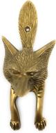 🦊 madison bay fox head door knocker: exquisite textured brass, 6 inches tall - enhance your entryway! логотип