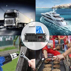 img 2 attached to 🔌 High-power 1600Watt Modified Wave Power Inverter with Remote Control, LED Display & 2.4A USB Port for Trucks, Boats, RVs & Emergencies