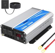 🔌 high-power 1600watt modified wave power inverter with remote control, led display & 2.4a usb port for trucks, boats, rvs & emergencies logo