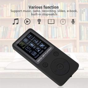 img 3 attached to 🎧 Black Portable MP3/MP4 Player with Music, Radio, Recording, Video, E-Book Functions, Stopwatch, 32G Memory Card Support, Extended Battery Life for Headphones