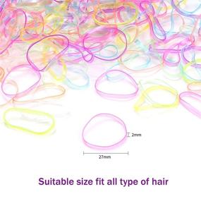 img 2 attached to Hoyols 2000 Small Baby Toddler Rubber Bands – Colorful Hair Ties for Kids Girls – Ponytail Elastic Value Pack