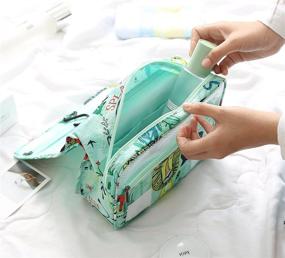 img 1 attached to 👜 Cosmetic Makeup Bag Case Toiletry Bag Organizer Travel Kit for Women Men with Animal Print