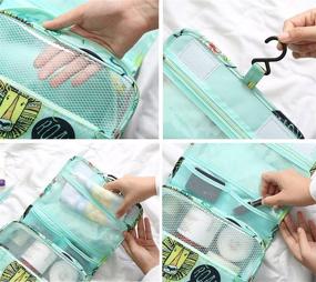 img 2 attached to 👜 Cosmetic Makeup Bag Case Toiletry Bag Organizer Travel Kit for Women Men with Animal Print