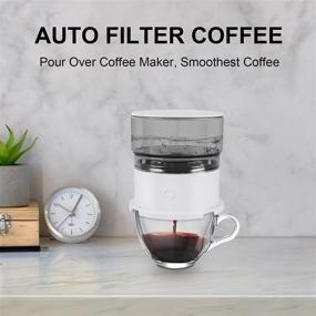 img 3 attached to Автоматический кофеварка AZFUNN Auto Pour Over с резервуаром для воды и фильтрами из стальной сетки - капельная кофеварка, автоматическое приготовление одной чашки объемом 6 унций