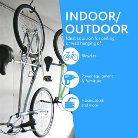 img 2 attached to 4-Pack Heavy-Duty Bike Hooks and Hangers - Versatile, Compatible with all Bike Types, Spacious Opening for Easy On/Off - Ideal for Garage Ceiling and Wall Bicycle Storage and Hanging - by Impresa Products