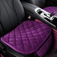 dealpeak breathable anti slip car seat cushion cover pad mat nonslip winter warm lattice pattern protector auto chair cushion with velvet elastic plush for vehicles car supplies (color : purple) logo