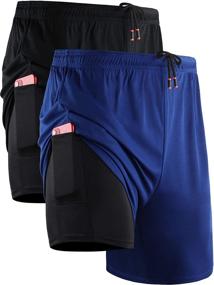 img 4 attached to Neleus Workout Running Pockets Compression Sports & Fitness in Netball