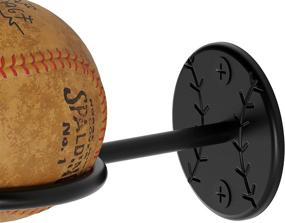 img 2 attached to 🏀 Wallniture Sporta Baseball Display Memorabilia Holder - Heavy-Duty Steel Wall Mount Rack for Collectibles