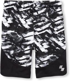 img 1 attached to 👦 Shop Stylish Boys' White Print Shorts from Children's Place