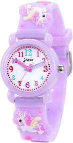 img 4 attached to Cute Waterproof Silicone Kids Watch for 3-10 Year Old Girls: 3D Cartoon Design, Toddler Wrist Watch