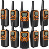 rivins walkie talkies for adults long range 10 pack 2-way radios up to 3 miles range in open field 22 channel frs walkie talkies uhf handheld walky talky (10 pack) logo