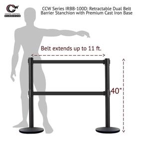 img 2 attached to Retractable Barrier Stanchion Black IRBB 100D