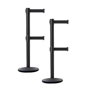 img 4 attached to Retractable Barrier Stanchion Black IRBB 100D