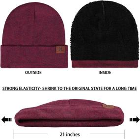 img 2 attached to 🧣 FZ FANTASTIC ZONE Winter Warm Beanie: Soft Knit Hat for Men & Women with Fleece Lining