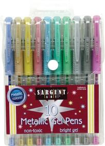 img 3 attached to 🖌️ Vibrant and Long-Lasting: Sargent Art 22-1500 Metallic Gel Pens - 10 Count Collection