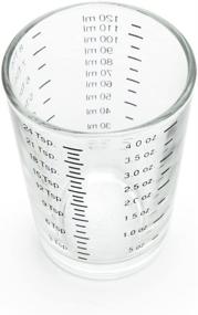 img 3 attached to 🦊 Set of 2 Fox Run Mini Multi-Purpose Liquid and Dry Measuring Shot Glasses, 4-Ounce Cups, Clear and Small