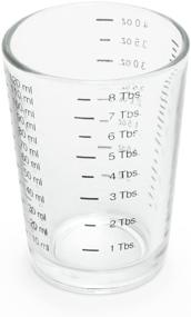 img 4 attached to 🦊 Set of 2 Fox Run Mini Multi-Purpose Liquid and Dry Measuring Shot Glasses, 4-Ounce Cups, Clear and Small