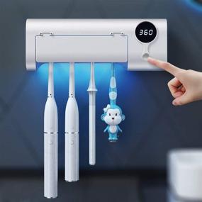 img 4 attached to 🦷 MiMore Toothbrush Sanitizer and Holder with Sterilization Function - Wall Mounted for Bathroom, Toothbrush Sanitizer and Holder