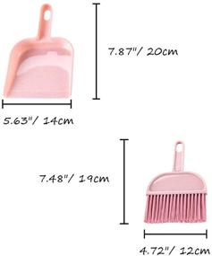 img 3 attached to 🐇 Pink HOWDIA Cage Cleaner Set: Mini Dustpan and Brush for Effortless Cleaning of Birds and Rabbits