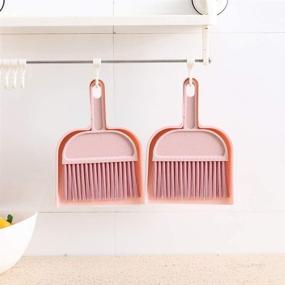 img 2 attached to 🐇 Pink HOWDIA Cage Cleaner Set: Mini Dustpan and Brush for Effortless Cleaning of Birds and Rabbits