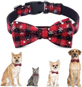 img 4 attached to PEDOMUS Christmas Collar Adjustable Cotton
