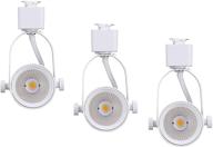 🔦 cloudy bay juno type led track light head - 3 pack, 10w dimmable, adjustable tilt angle, cri 90+ 3000k warm white - ideal for accent retail, white finish logo