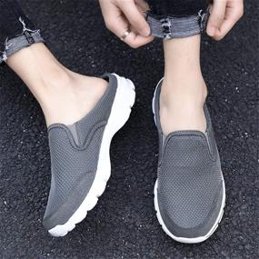 img 2 attached to 👟 Ultra-Light Breathable Men's Sneaker Slippers by MizHome: Ultimate Comfort and Style