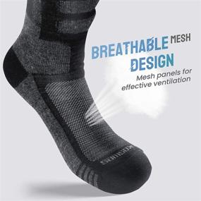 img 1 attached to 🧦 High-Quality Samsox Merino Wool Ski Socks: Over-the-Calf Snowboarding & Skiing Socks for Men & Women, Made in USA - 2 Pairs