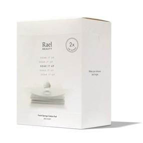 img 4 attached to Rael Facial Sponge Cotton Pads - Premium Square Cosmetic Cotton (200 Count): Ultra-Soft and Thin Pads for Toner and Skincare