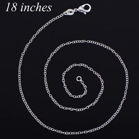 img 2 attached to Outus 24 Pack Silver Plated Chain Necklace: Dainty 1.2 mm Link Cable Chain with Lobster Clasp, 18 Inches - Classic and Elegant Jewelry for All Occasions