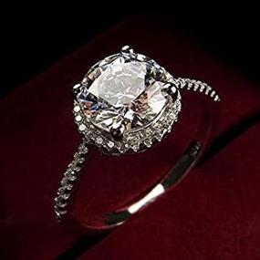 img 1 attached to Yuren Vintage Diamond Engagement Wedding