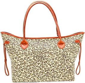 img 4 attached to Leopard Utility Oversized Weekend Shoulder