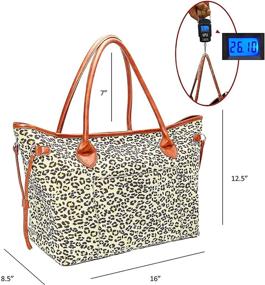 img 3 attached to Leopard Utility Oversized Weekend Shoulder