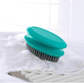 img 2 attached to 🧼 Bluegreen Scrubbing Brush 2 Pack: Efficient Household Laundry Scrub Brush for Clothes, Shoes, and Sneakers - Portable Soft Plastic Cleaning Washing Brush with Comfortable Grip