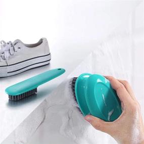 img 3 attached to 🧼 Bluegreen Scrubbing Brush 2 Pack: Efficient Household Laundry Scrub Brush for Clothes, Shoes, and Sneakers - Portable Soft Plastic Cleaning Washing Brush with Comfortable Grip