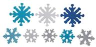 piece glitter snowflake stick stickers logo