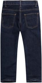img 3 attached to 👖 Boys' Clothing: UNACOO Elastic Waistband Jeans in Black