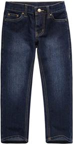 img 4 attached to 👖 Boys' Clothing: UNACOO Elastic Waistband Jeans in Black