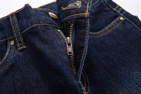 img 1 attached to 👖 Boys' Clothing: UNACOO Elastic Waistband Jeans in Black