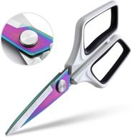 🔪 tansung household shears: 8.5 inch sewing scissors with comfort grip - sharp stainless steel blades for fabric, paper, leather - left or right hand - perfect for tailoring, crafting, and packaging materials logo