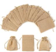 мешки из джута с завязками yuxier - упаковка из 25 штук для вечеринки, свадьбы и подарков на детский душ логотип
