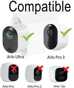 img 2 attached to 🌧️ HOLACA Weatherproof Silicone Skin (3 pcs) for Arlo Ultra 4K Arlo Ultra 2 Arlo Pro 3, Arlo Pro 4 - Black Silicone Case Cover for Extra Protection