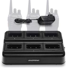 img 4 attached to ⚡️ BAOFENG BF-888S 6-Way Charger: Multi-Unit Base for BF-888S H-777 BF-88ST Walkie Talkies, Batteries - 1Pack Included