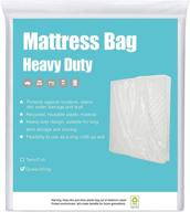 homeideas 5 mil 2 pack durable mattress bags for moving, storage or disposal queen/king - tear-resistant, puncture-resistant - heavy duty logo