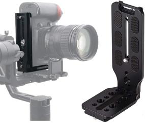 img 4 attached to 📷 Universal L Bracket with Quick Release Plate: DSLR Camera Vertical Video Shooting, Compatible with Manfrotto, DJI Osmo, Ronin, Zhiyun, Canon, Nikon, Sony, by WEIHE