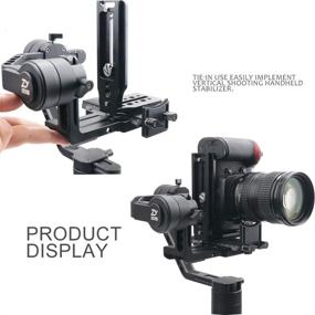 img 1 attached to 📷 Universal L Bracket with Quick Release Plate: DSLR Camera Vertical Video Shooting, Compatible with Manfrotto, DJI Osmo, Ronin, Zhiyun, Canon, Nikon, Sony, by WEIHE