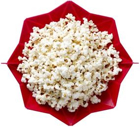 img 1 attached to 🍿 Discover the Chef'n PopTop Microwave Popcorn Popper (Cherry): Perfectly Popped Popcorn in Minutes!