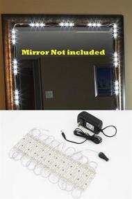 img 4 attached to 💡 White LED Light Makeup Mirror with UL Power Supply for Vanity, Video Conference Streaming, and More