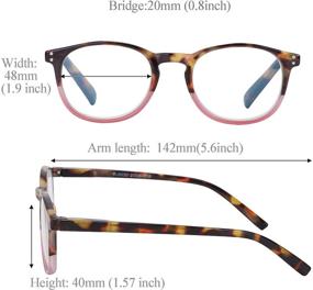 img 2 attached to 👓 EYEGUARD 4 Pack Reading Glasses: Protect your eyes with Blue Light Blocking & Spring Hinge - Ideal for Women Readers