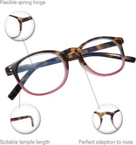 img 3 attached to 👓 EYEGUARD 4 Pack Reading Glasses: Protect your eyes with Blue Light Blocking & Spring Hinge - Ideal for Women Readers